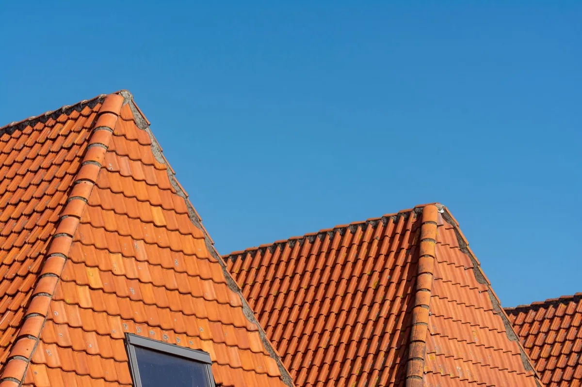 Clay barrel tile rooflines on homes in Valdosta, GA