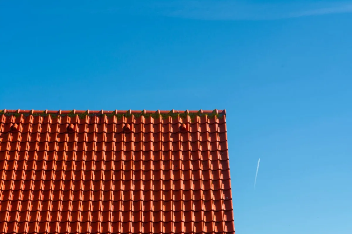 Tile roof gable in full sun, the kind of exposure that sets roof life in Valdosta, GA